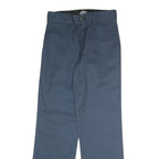 DICKIES Mens Polyester Blend Navy Regular Straight Trousers W30 L32 Workwear Zip