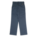 DICKIES Mens Polyester Blend Navy Regular Straight Trousers W30 L32 Workwear Zip