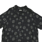 BATICK BAY Mens Black Pattern Rayon Shirt 2XL Casual Lightweight Summer Wear
