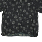 BATICK BAY Mens Black Pattern Rayon Shirt 2XL Casual Lightweight Summer Wear