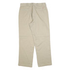 DICKIES Mens Regular Fit Beige Cotton Blend Trousers W36 L32 Classic Workwear