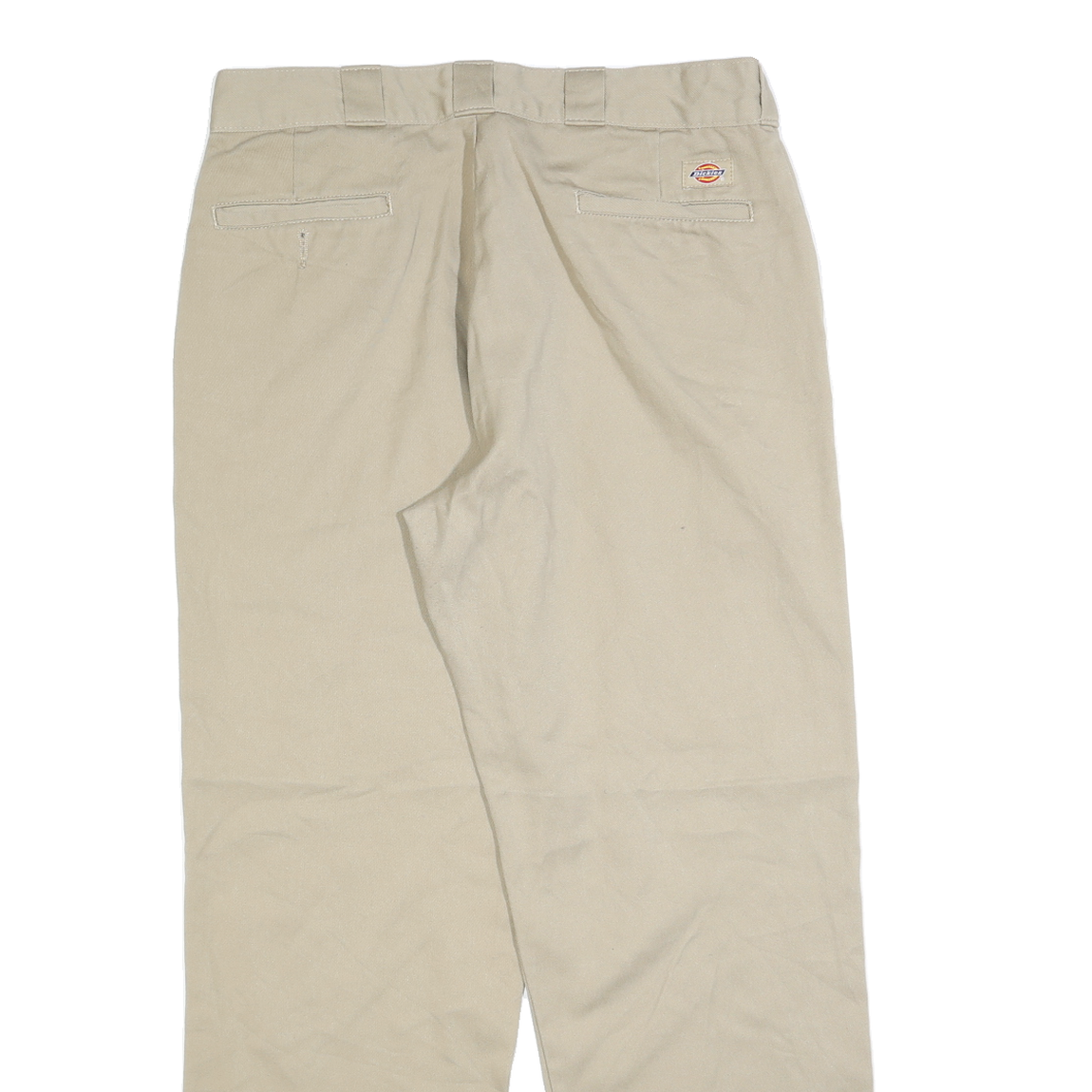 DICKIES Mens Regular Fit Beige Cotton Blend Trousers W36 L32 Classic Workwear