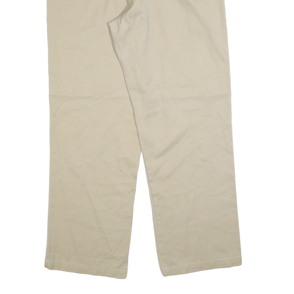 DICKIES Mens Regular Fit Beige Cotton Blend Trousers W36 L32 Classic Workwear