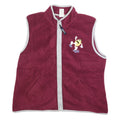 M&M'S Womens Maroon & Grey Patterned Sleeveless Zip Up Jumper XL Oh Nuts