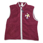 M&M'S Womens Maroon & Grey Patterned Sleeveless Zip Up Jumper XL Oh Nuts