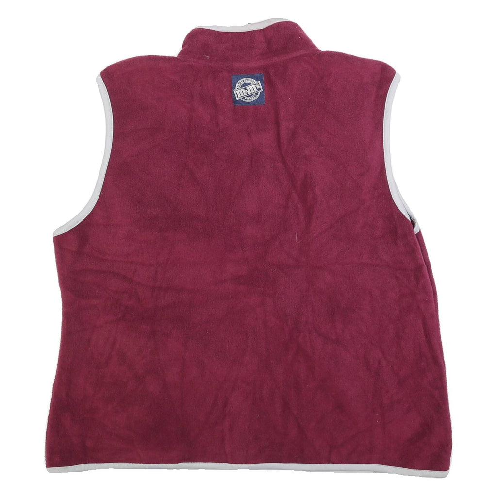 M&M'S Womens Maroon & Grey Patterned Sleeveless Zip Up Jumper XL Oh Nuts