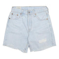 LEVI'S Womens Light Blue Denim Casual Shorts XS W23 Distressed Cut-Offs