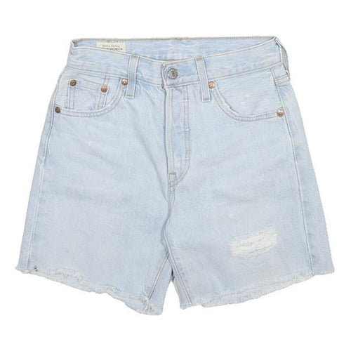 LEVI'S Womens Light Blue Denim Casual Shorts XS W23 Distressed Cut-Offs