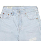 LEVI'S Womens Light Blue Denim Casual Shorts XS W23 Distressed Cut-Offs