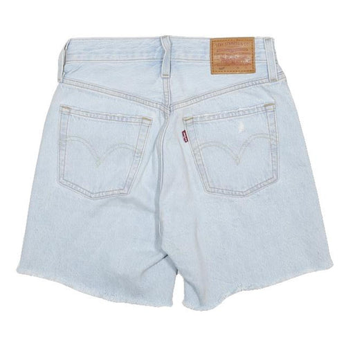 LEVI'S Womens Light Blue Denim Casual Shorts XS W23 Distressed Cut-Offs