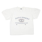 SHIRT COMPANY Powerwear Short Sleeve Mens Sweatshirt White V-Neck S