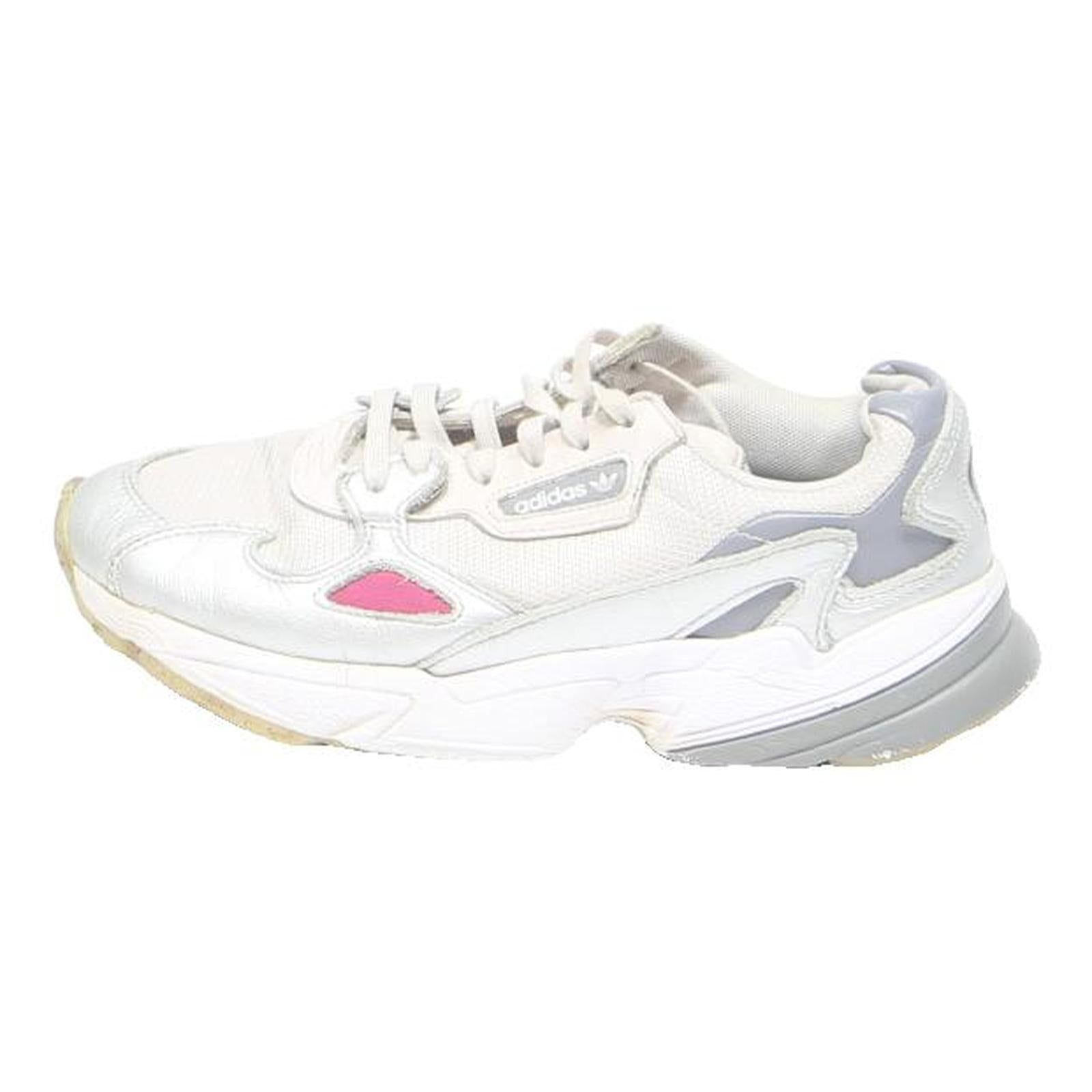 ADIDAS Falcon Womens Chunky Trainers White & Pink Synthetic UK 5 Comfortable