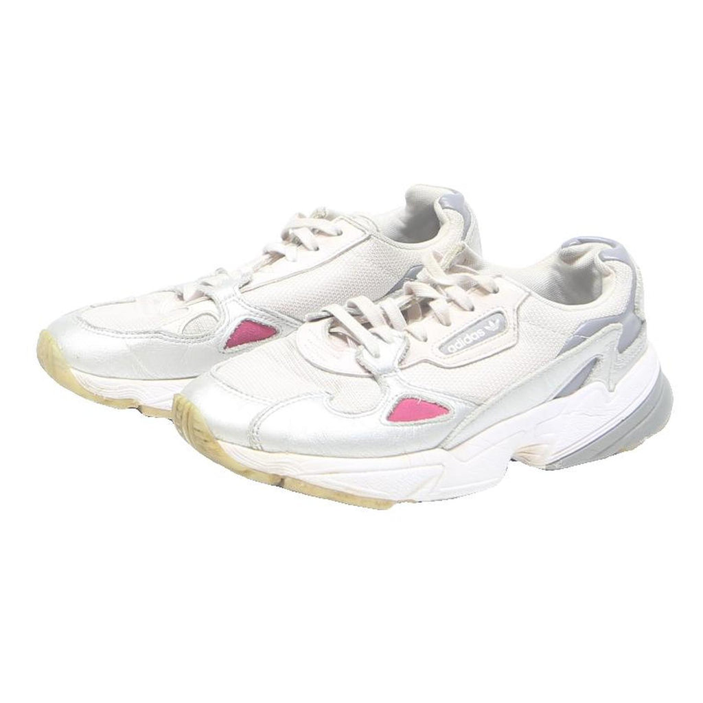 ADIDAS Falcon Womens Chunky Trainers White & Pink Synthetic UK 5 Comfortable