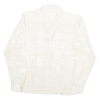 KAREN SCOTT Womens Cream Shirt M Textured Polyester Blend Button-Up