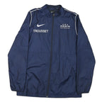 NIKE Womens Navy Blue FC Track Jacket S Nylon Zip Sportswear Athletic