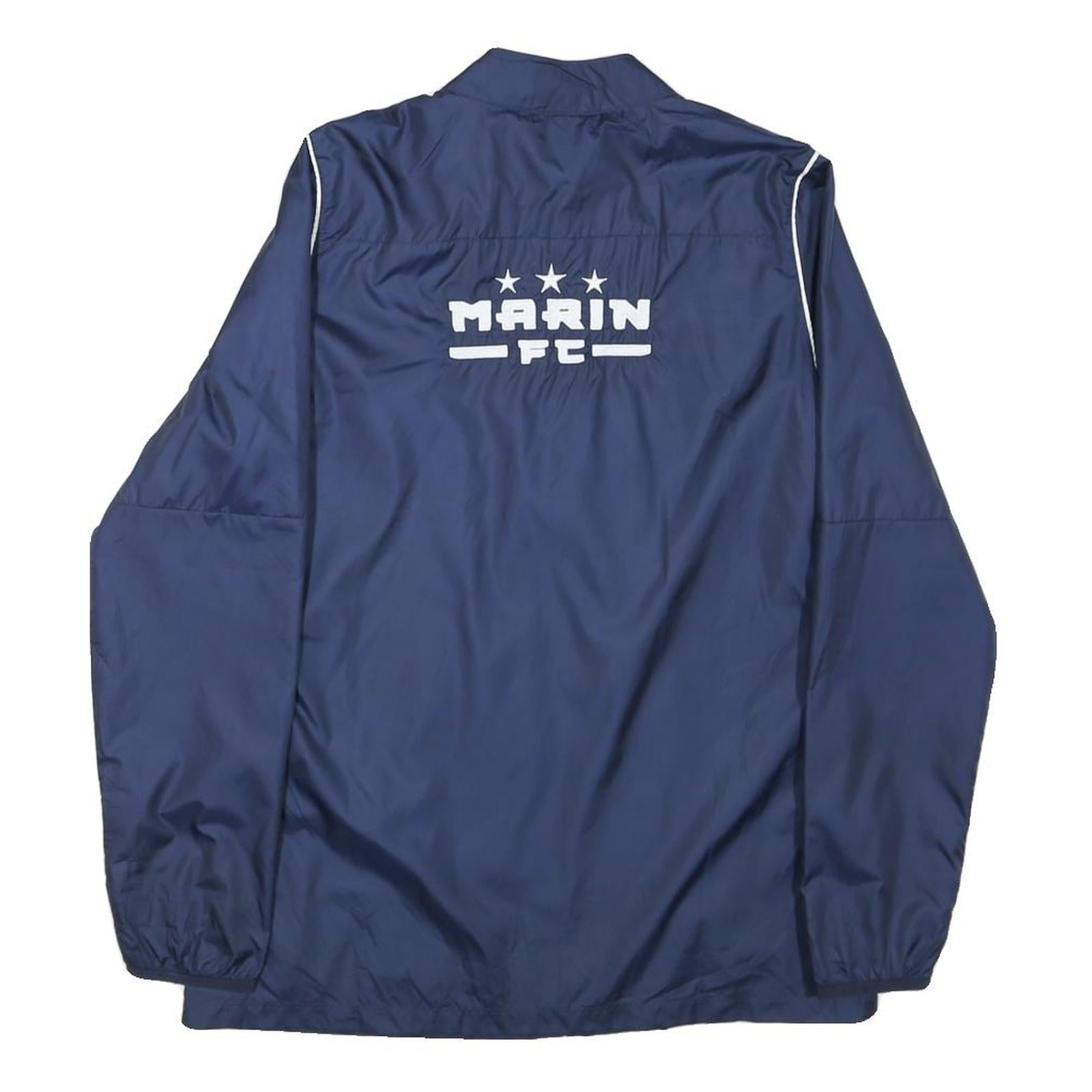 NIKE Womens Navy Blue FC Track Jacket S Nylon Zip Sportswear Athletic