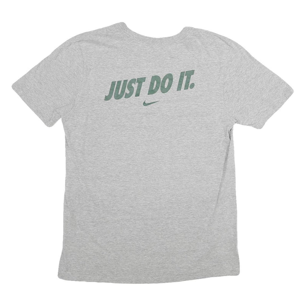 NIKE Mens Grey PSU Football Graphic T-Shirt M Short Sleeve Crew Neck Cotton