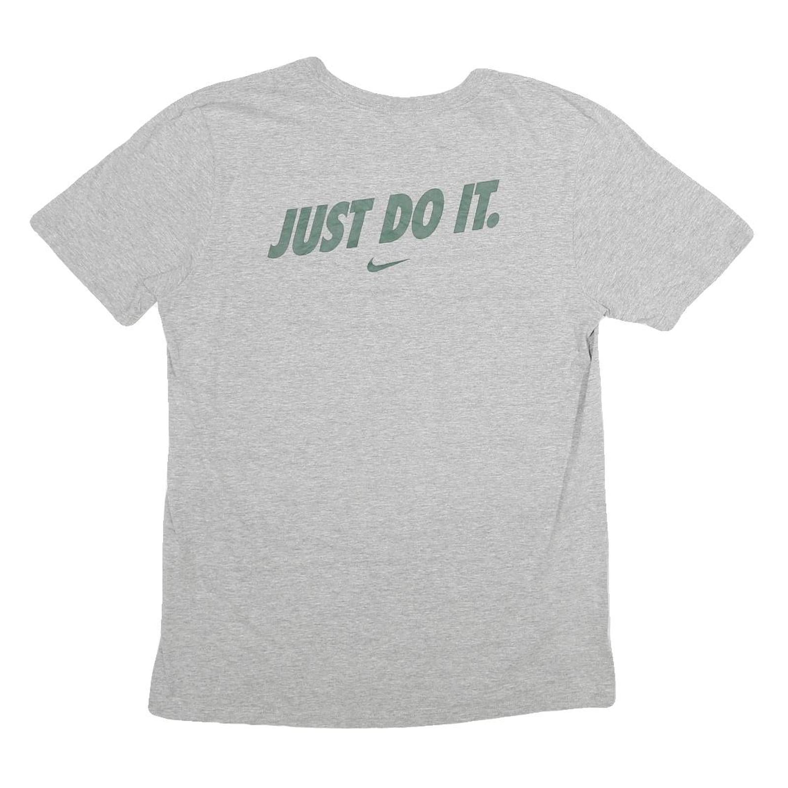 NIKE Mens Grey PSU Football Graphic T-Shirt M Short Sleeve Crew Neck Cotton