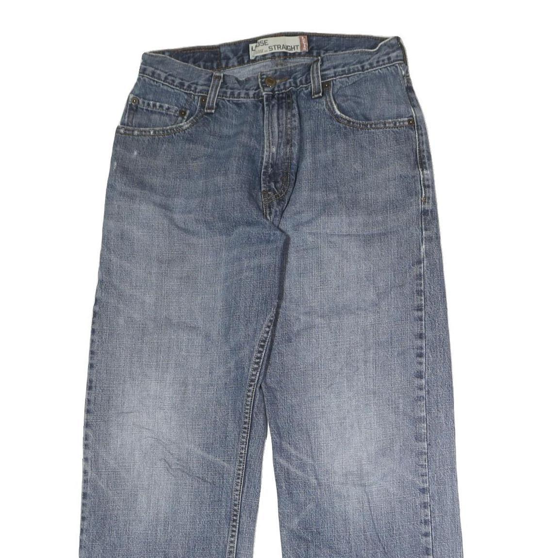 LEVI'S Mens Blue Regular Straight Denim Medium W30 L27 Button Closure Jeans