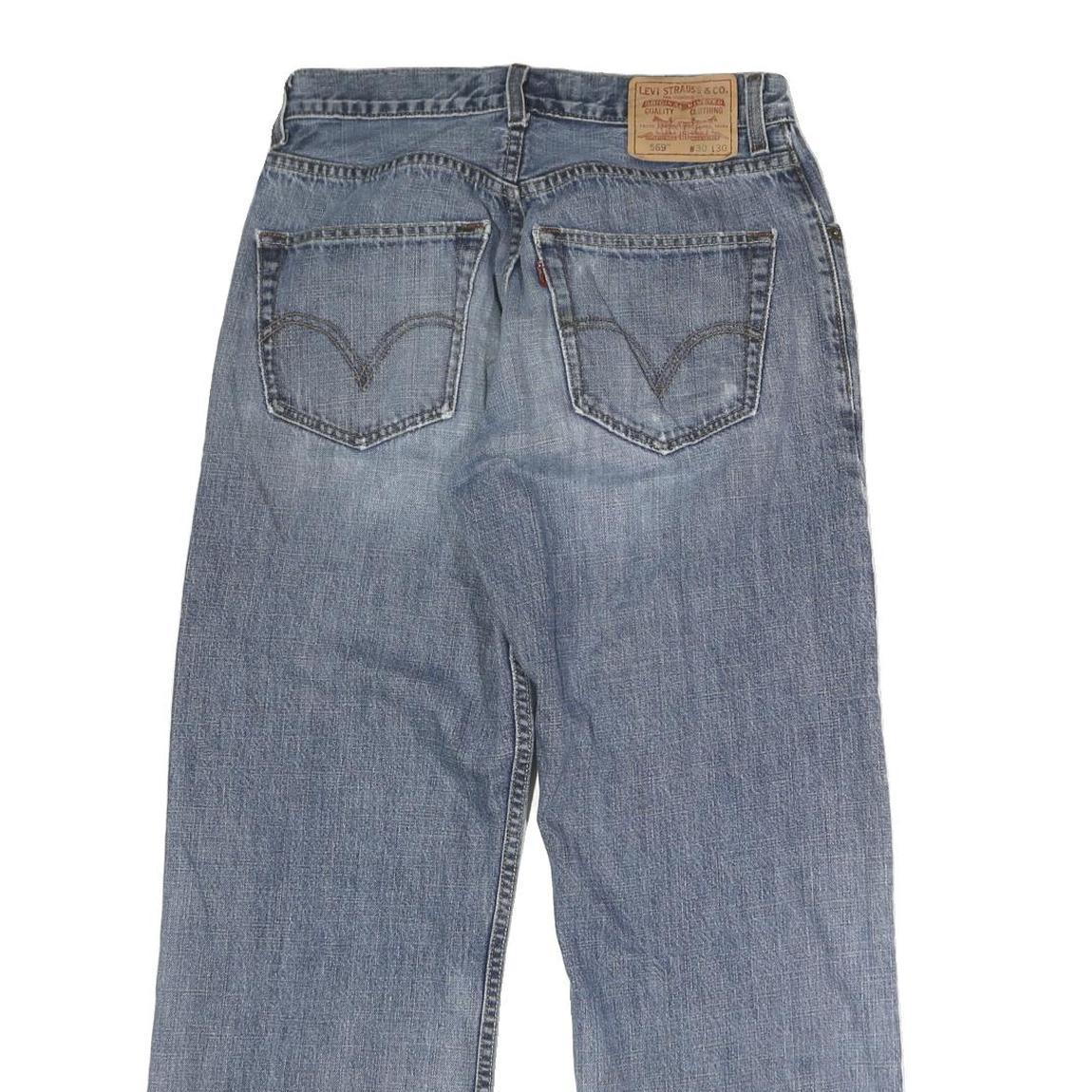 LEVI'S Mens Blue Regular Straight Denim Medium W30 L27 Button Closure Jeans