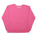 HANES Mens Pink Crew Neck S Cotton Blend Casual Sweatshirt