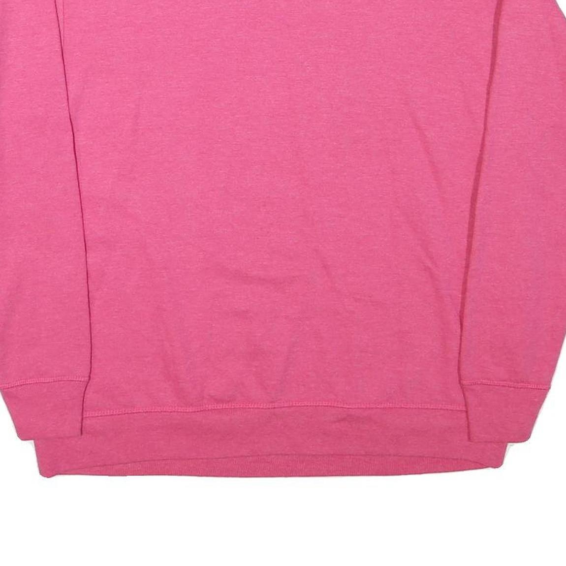 HANES Mens Pink Crew Neck S Cotton Blend Casual Sweatshirt