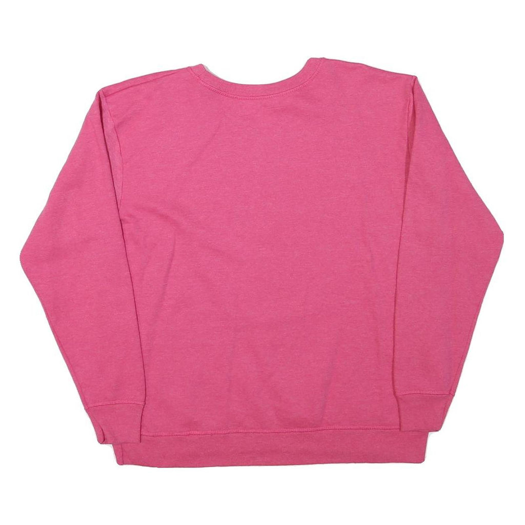 HANES Mens Pink Crew Neck S Cotton Blend Casual Sweatshirt
