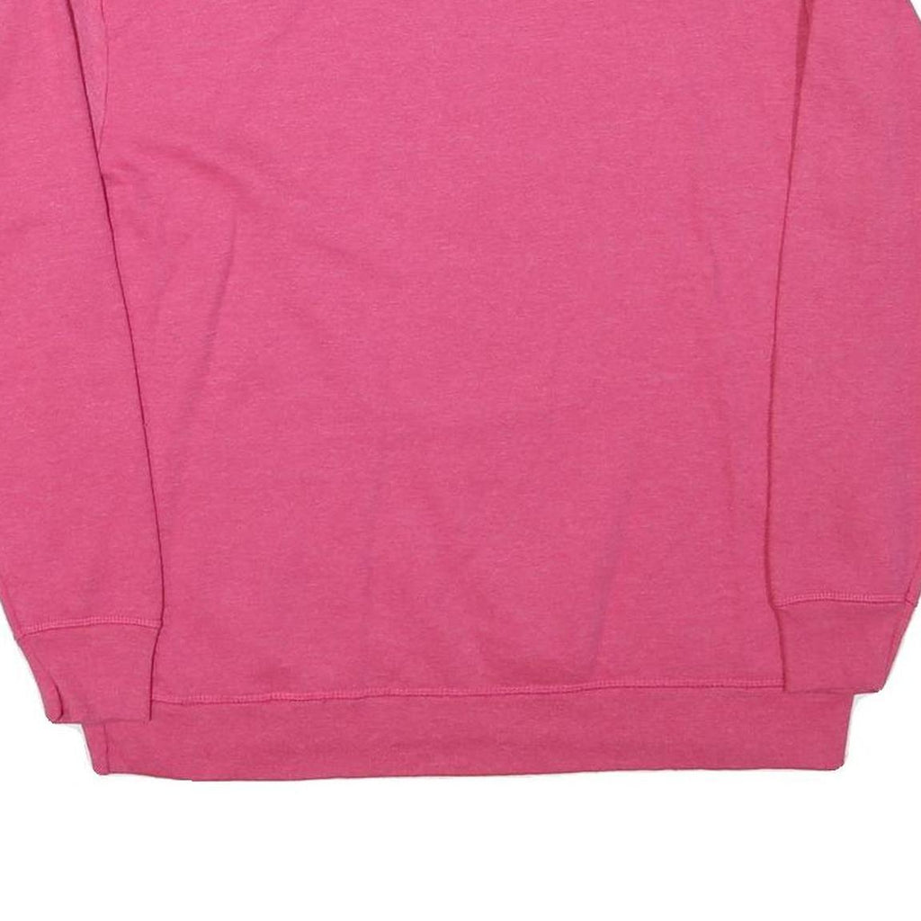 HANES Mens Pink Crew Neck S Cotton Blend Casual Sweatshirt