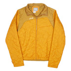 HELLY HANSEN Womens Yellow & Gold Quilted Jacket M Polyester Blend Zip Outdoor