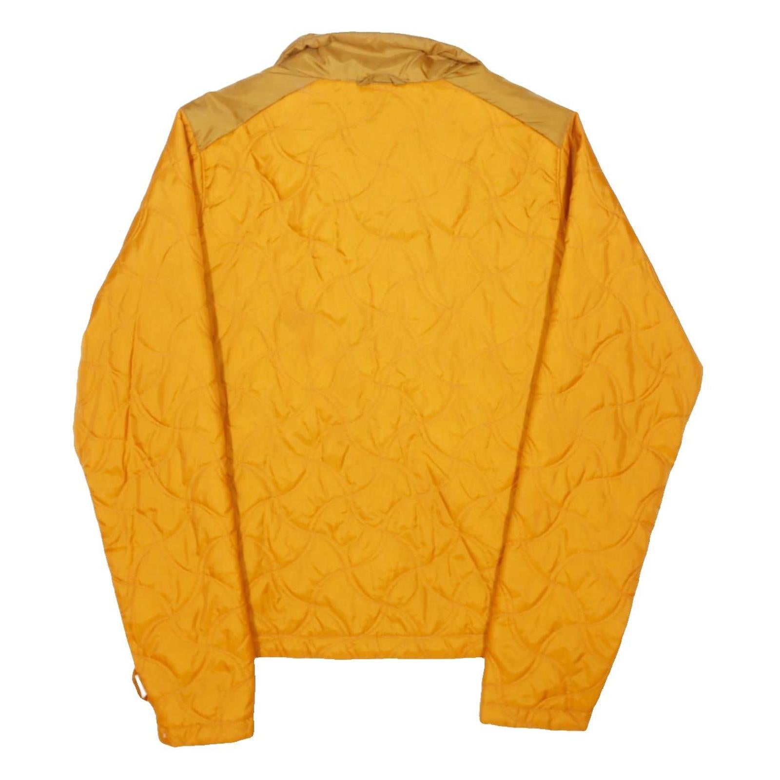 HELLY HANSEN Womens Yellow & Gold Quilted Jacket M Polyester Blend Zip Outdoor