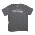 MAJESTIC Mens Grey Rockies Graphic T-Shirt L Short Sleeve Crew Neck Sports