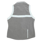 ADIDAS Womens Grey & White Sleeveless Zip Up Fleece UK 12 Casual Outdoor Vest