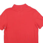 FILA Mens Red Short Sleeve Plain L Polo Shirt Cotton Blend Casual Sportswear