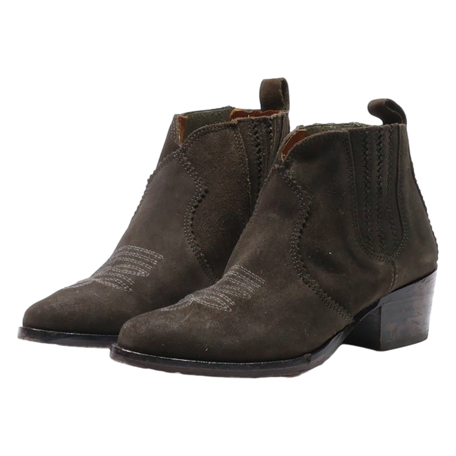 SCHMOOVE Cowboy Boots Brown Leather Womens UK 3