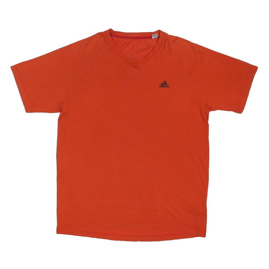 ADIDAS Mens Orange Athletic T-Shirt M Short Sleeve Round Neck Sports Gym Top