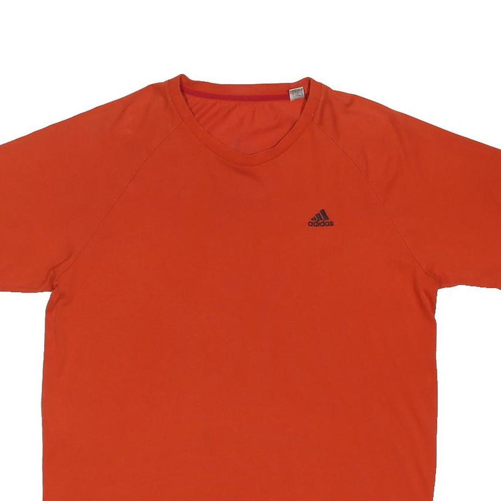 ADIDAS Mens Orange Athletic T-Shirt M Short Sleeve Round Neck Sports Gym Top