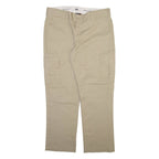 DICKIES Cargo Mens Trousers Beige Slim Straight W38 L30