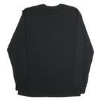 PORT & COMPANY Mens Black Red New Pal Volleyball Long Sleeve Crew Neck T-Shirt L