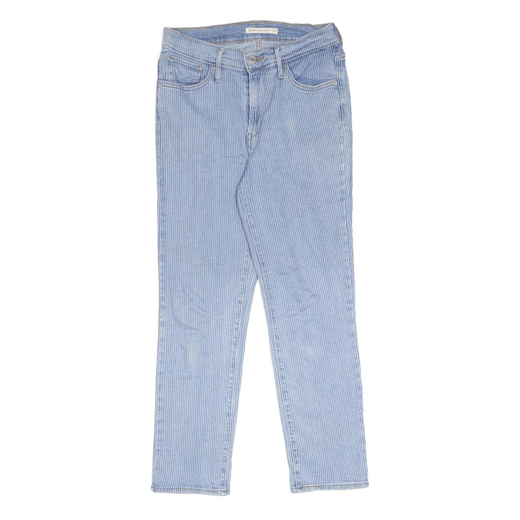 LEVI'S 724 Womens Jeans Blue Regular Straight Denim Medium W27 L25 High Rise Zip