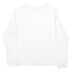 NAUTICA Womens White Red & Blue Crew Neck M Logo Printed Sweater Casual Wear