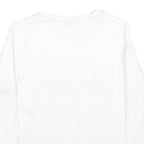 NAUTICA Womens White Red & Blue Crew Neck M Logo Printed Sweater Casual Wear