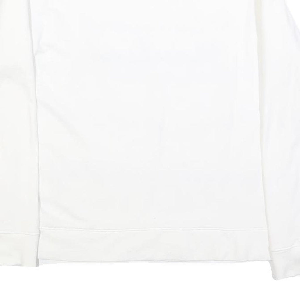 NAUTICA Womens White Red & Blue Crew Neck M Logo Printed Sweater Casual Wear