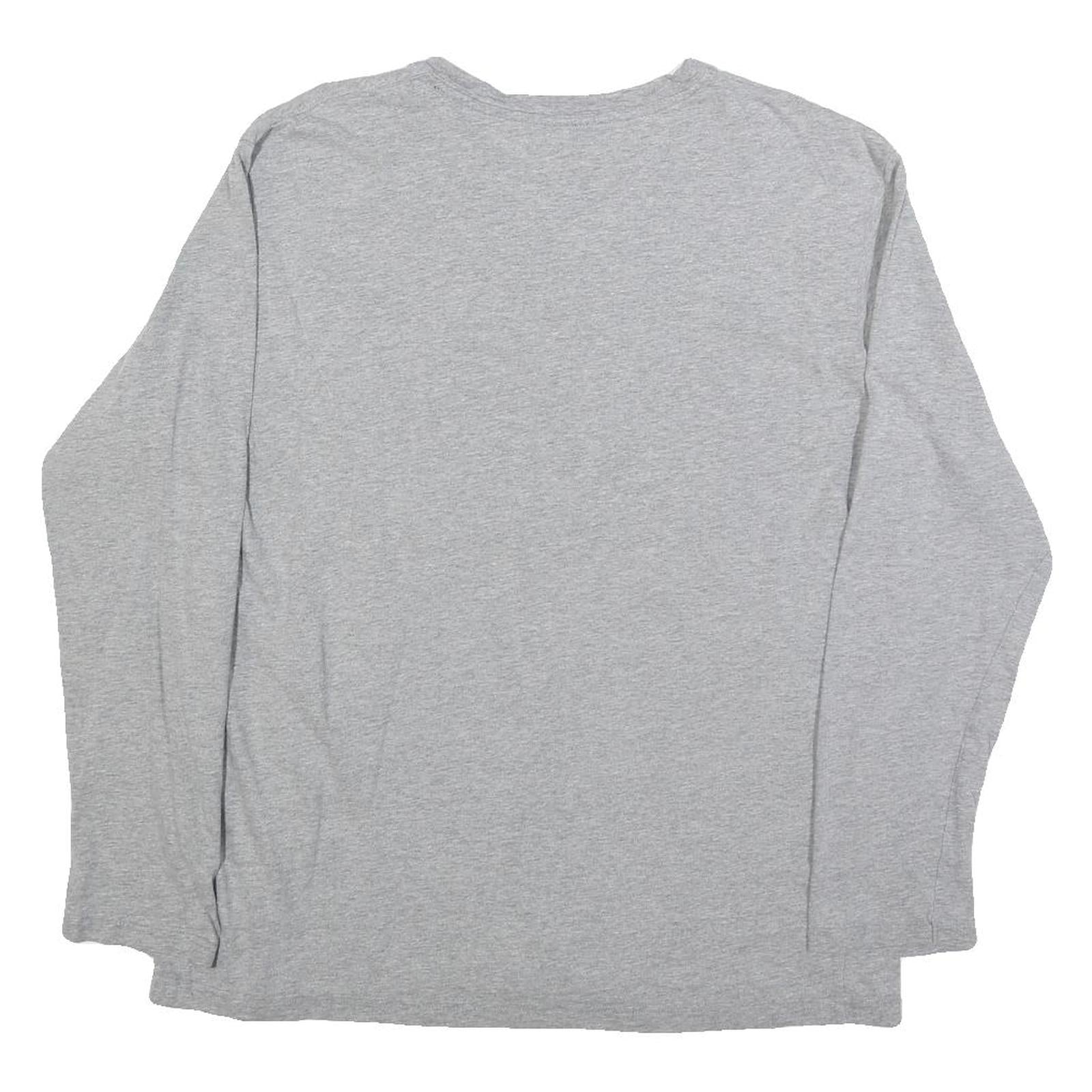 NAUTICA Mens Grey Long Sleeve Crew Neck Cotton Blend T-Shirt M Casual Comfort