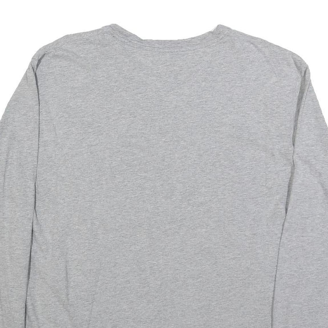 NAUTICA Mens Grey Long Sleeve Crew Neck Cotton Blend T-Shirt M Casual Comfort