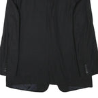 VALENTINO Mens Black Wool Blend Classic Jacket L Button Plain Elegant Stylish