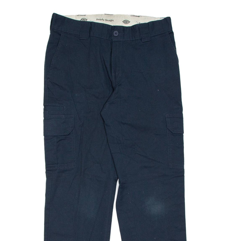 DICKIES Cargo Mens Trousers Blue Regular Straight W32 L32