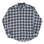 NAUTICA Mens Shirt Blue Check Long Sleeve XL