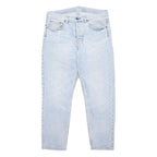 CARHARTT Mens Jeans Blue Regular Straight Denim Light W38 L30 Button Closure