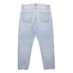 CARHARTT Mens Jeans Blue Regular Straight Denim Light W38 L30 Button Closure