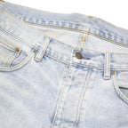CARHARTT Mens Jeans Blue Regular Straight Denim Light W38 L30 Button Closure